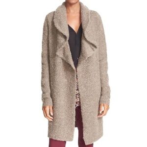 Joie Yanet Drape Front Long Open Cardigan Sweater Jacket Shacket Small